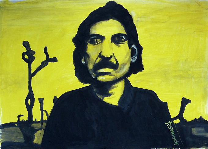 Captain Beefheart, tempera, Piotr Smogór