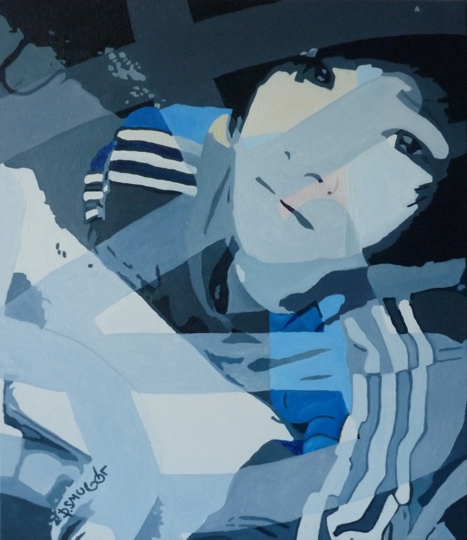 boy_9, olej na płotnie 60x70, 2015, Piotr Smogór