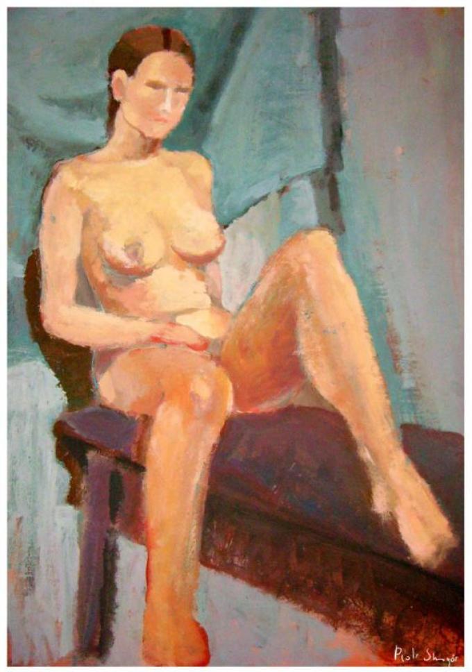 akt, olej na kartonie, ok 120x90, 1997
