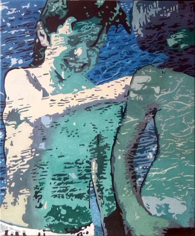  Piotr Smogór - alinoe podwójny,olej na płotnie 50x60