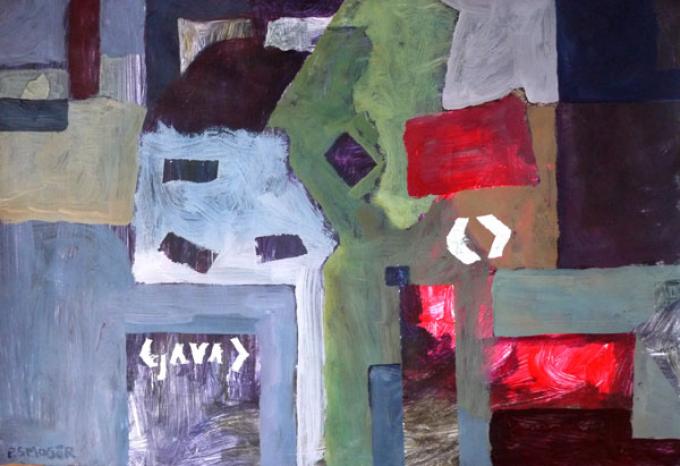 Java, akryl na papierze, 48x33, lipiec 2010, Kłodzko