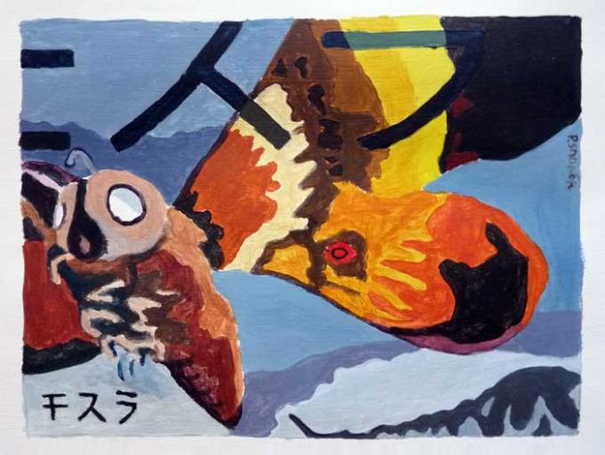 Piotr Smogór, mothra, akryl, papier, 22.06.2013 Wrocław 