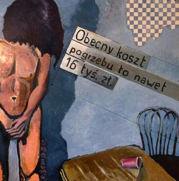 Obecny, akryl na dykcie 87x88, 03.06.2012 Wrocław