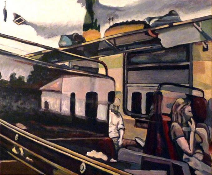 Podróże, akryl na płótnie, 2009, praca w zbiorach prywatnych