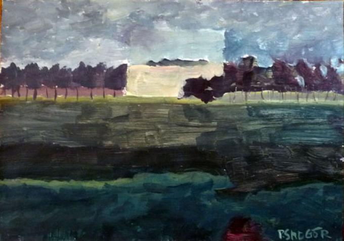 Pola, akryl na papierze, 2009, Wrocław