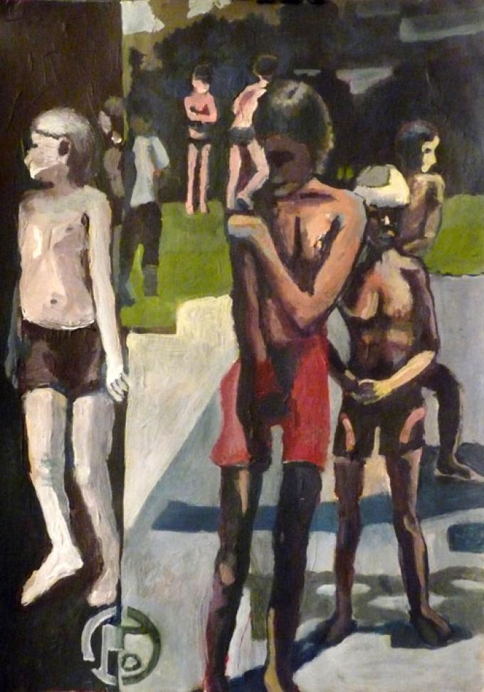 Separacja, akryl na papierze, 2009, Wrocław