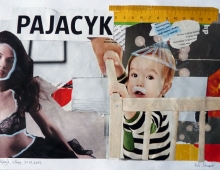 pajacyk,collage, papier A4 - Piotr Smogór