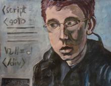 Assasin, akryl na papierze, 02 wrzesień 2010, Wrocław