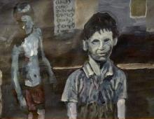 Idish, akryl na papierze, 42x29, 18.12.2009, Wrocław